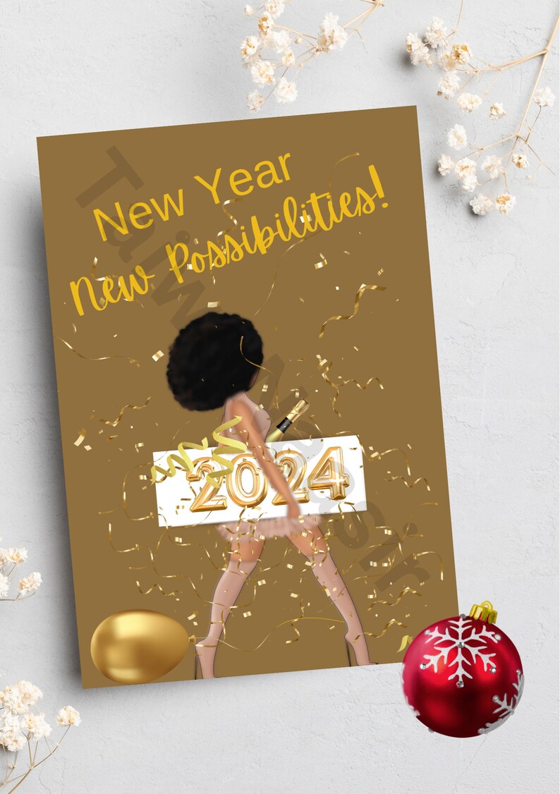 New Year's Cards, Greetings Cards, Handmade Cards, Black Cards, Ethnic