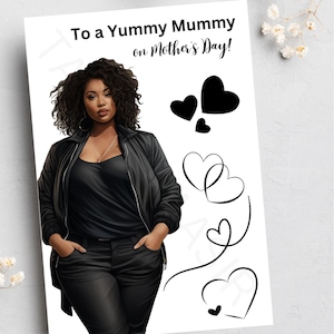 Fête des mères noires, cartes femme noire, cartes afrocentriques, cartes faites main, cartes pour elle, boutique de cartes noires,