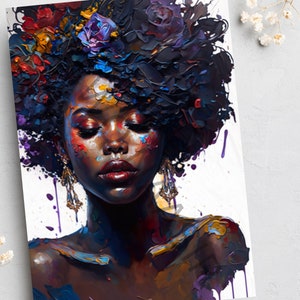Feliz cumpleaños, Tarjetas de felicitación negras, Tarjetas afrocéntricas, Tarjetas étnicas, Tarjetas de cumpleaños negras, Tarjetas para mujeres, Tarjetas en blanco, Cualquier ocasión
