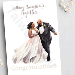 Hochzeitskarten, schwarze Paare, schwarze Liebe, handgemachte Karten, Blanko-Karten, Karten für besondere Anlässe, schwarzes Geschäft, Afrocentric Karten,