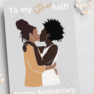 Jubiläumskarten, Schwarzes Paar, Schwarze Liebe, Schwarzes Geschäft, handgemachte Karten, Afrocentric Karten, Schwarze Karten, Feierkarten,
