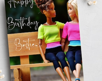 Black birthday cards, best friends, besties, Ethnic cards, Black cards, Blank cards, Afrocentric cards, Birthday cards