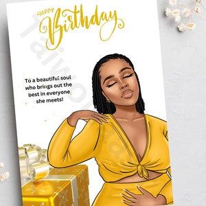 Cartes d'anniversaire noires, cartes faites main, cartes afrocentriques, cartes ethniques,