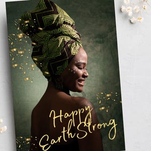 Tarjetas de mujer negra, EarthStrong, tarjetas hechas a mano, tarjetas afrocéntricas, tarjetas en blanco, Black Girl Magic, propiedad de negros, tarjetas para mujeres