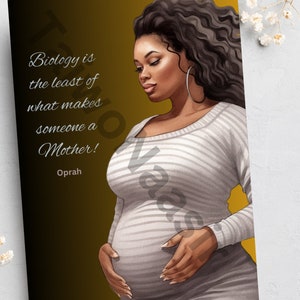Grávida, Futura mamãe, Mães negras, Cartões étnicos, Cartões pretos, Cartões em branco, Cartões A5, Cartões de maternidade, Cartões de chá de bebê