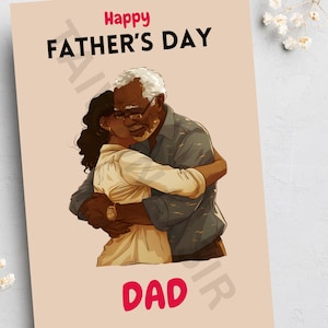 Tarjetas del Día del Padre, Tarjetas para hombres, Tarjetas de felicitación negras, Tarjetas afrocéntricas, Tarjetas étnicas, Papá negro, Padre negro