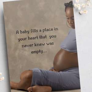 Cartões de felicitações para futuras mamães, cartões de felicitações para negros, cartões para mulheres, cartões afrocêntricos, esperando um bebê, futuras mamães negras, cartões de maternidade