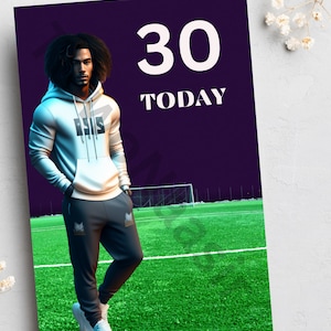 Cartes de voeux d'anniversaire, cartes pour hommes, cartes de voeux noires, cartes afrocentriques, cartes ethniques, 40e anniversaire, 21e anniversaire, 30e anniversaire