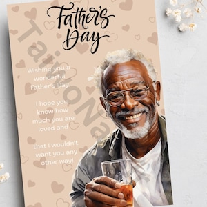 Zwarte vaders, Vaderdag, Afrocentrische vaderdagkaarten, kaarten voor hem, Black Owned Business, handgemaakte kaarten,