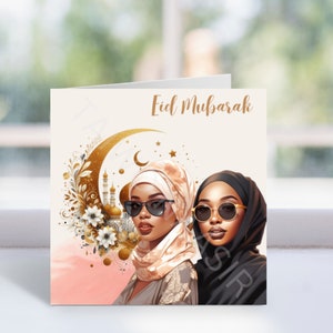 Eid Mubarak, religiöse Karten, festliche Karten, schwarzes Geschäft, schwarze Karten, handgemachte Karten, ethnische Karten, Ramadan-Karten,