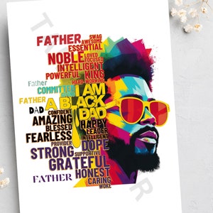 Tarjetas de felicitación del Día del Padre, Tarjetas para hombres, Tarjetas de felicitación negras, Tarjetas afrocéntricas, Tarjetas étnicas,