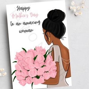 Fête des Mères, Cartes noires, Propriété noire, cartes ethniques, cartes afrocentriques, cartes faites à la main, cartes pour mères, cartes pour femmes