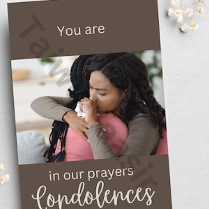 Cartes de condoléances noires, deuil noir, désolé pour votre perte, condoléances, une pensée pour vous, propriété de Black,