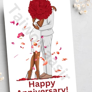Hochzeitskarten, Jubiläumskarten, Schwarze Grußkarten, Afrozentrische Karten, Ethnische Karten, Hochzeitstag und Jahrestag, Schwarze Paare, Schwarze Liebe,