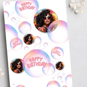 Cartes d'anniversaire, cartes faites main, cartes d'anniversaire de femme noire, cartes afrocentriques, entreprise appartenant à des Noirs, magie de fille noire, cartes de voeux