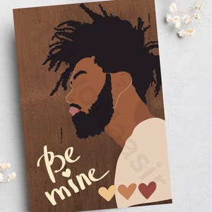 Schwarze Karten zum Valentinstag, Karten für Schwarze, Schwarze Paare, Schwarze Liebe, Handgemachte Karten, Afrozentrische Karten, Karten für ihn,