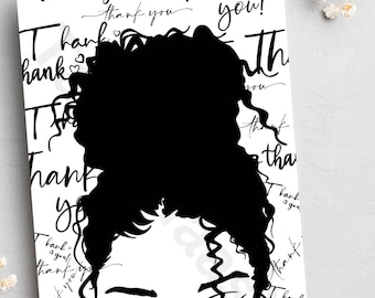 Thank you cards, greetings card, Black owned, Black cards, ethnic cards, Afrocentric cards, handmade cards, A5 cards,