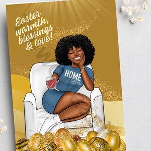 Tarjetas de Pascua, tarjetas de Pascua para personas negras, tarjetas afrocéntricas, tarjetas hechas a mano, negocios de personas negras, tarjetas para mujeres, tarjetas de celebración, tarjetas en blanco