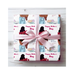 Carta da regalo per la festa della mamma, carta da regalo per la festa della mamma, carta da regalo nera, carta da regalo nera per la mamma, carta da regalo formato A2, regali per la festa della mamma