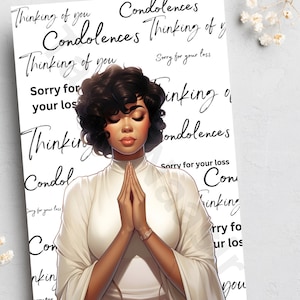 Cartes de condoléances noires, désolé pour votre perte, condoléances, une pensée pour vous, cartes de deuil, appartenant à des noirs, cartes noires,