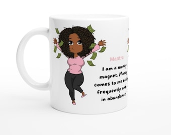 Black woman mug, Afrocentric Gifts, Black woman gift, Afrocentric mugs, Inspirational mug, motivational mug, Self love mug, Black owned,