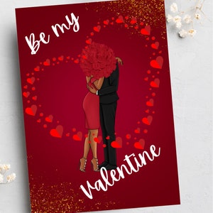 Schwarze Valentinstagskarten, Schwarze Liebe, Schwarze Paare, Afrozentrische Karten, ethnische Karten, Schwarze Karten, handgemachte Karten, Schwarzer Besitz