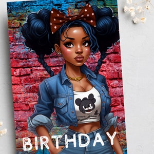 Joyeux anniversaire, cartes de voeux noires, cartes afrocentriques, cartes ethniques, cartes d'anniversaire noires, cartes pour femmes, cartes vierges