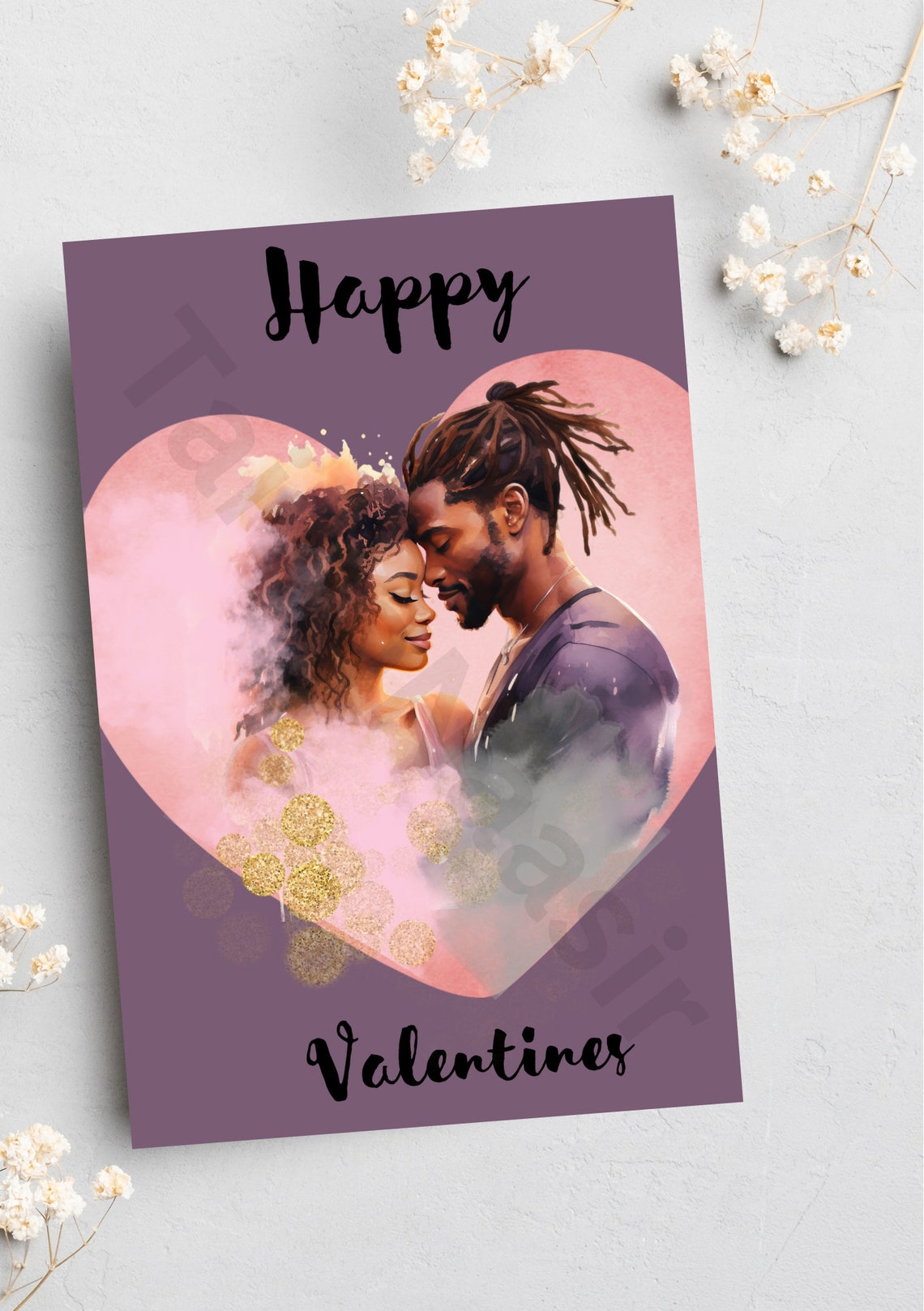 Valentines Card, Handmade Cards, Ethnic Cards, Black Cards, Blank Cards