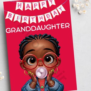 Black Birthday cards, ethnic cards, Afrocentric cards, handmade cards, cards for girls, Black owned business, cultural cards,