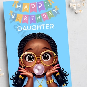 Black Birthday cards, ethnic cards, Afrocentric cards, handmade cards, cards for girls, Black owned business, cultural cards,