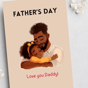 Tarjetas del Día del Padre, Tarjetas para hombres, Tarjetas de felicitación negras, Tarjetas afrocéntricas, Tarjetas étnicas, Papá negro, Padre negro