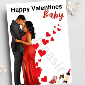 Cartes noires de la Saint-Valentin, Carterie noire, Amour noir, Couples noirs, Cartes afrocentriques, cartes faites main, Entreprise appartenant à des Noirs