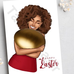 Cartes de Pâques, cartes noires, cartes afrocentriques, affaires appartenant à des Noirs, cartes faites main, cartes de célébration, magie de fille noire,