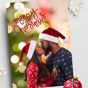 Weihnachtskarten, schwarze Karten, schwarzes Paar, schwarze Liebe, Afrocentric Karten, ethnische Karten, Grußkarten, handgemachte Karten, saisonale Karten