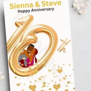 Hochzeitstag, personalisiert, im Besitz von Schwarzen, Grußkarten, Afrocentric Karten, Schwarze Paare, Schwarze Liebe, handgemacht, ethnische Karten