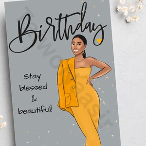 Cartões de aniversário, negócios de propriedade de negros, cartões para negros, cartões étnicos, cartões afrocêntricos, cartões para mulheres, mulheres negras, cartões artesanais, cartões A5