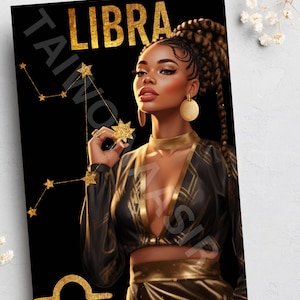 Signes du zodiaque, cartes d'anniversaire, cartes noires, entreprises appartenant à des Noirs, cartes faites main, cartes afrocentriques, cartes ethniques, cartes pour femmes