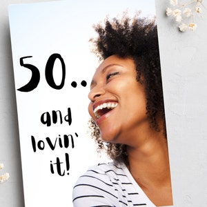 50e anniversaire, Anniversaires noirs, cartes pour femmes, Femmes noires, cartes vierges, Cartes ethniques, Cartes afrocentriques, cartes faites à la main, Propriété noire