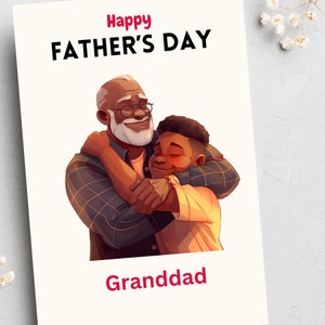 Tarjetas del Día del Padre, Tarjetas para hombres, Tarjetas de felicitación negras, Tarjetas afrocéntricas, Tarjetas étnicas, Padres negros, Papás negros, Abuelo