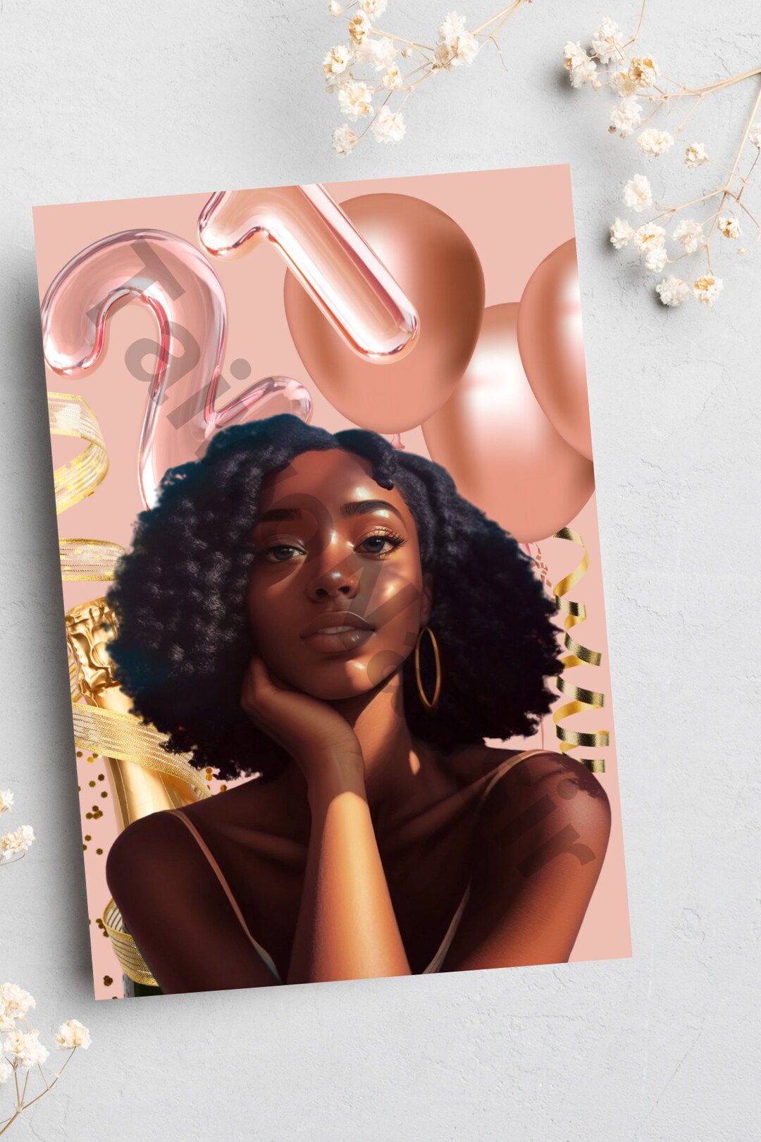 Happy Birthday Black Greetings Cards Afrocentric Cards Etsy