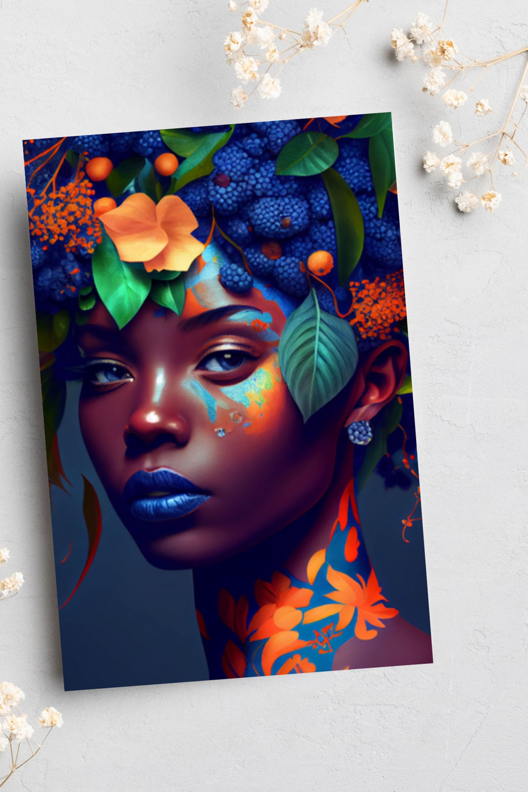 Happy Birthday Black Greetings Cards Afrocentric Cards Etsy