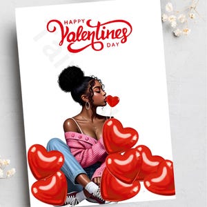 Schwarze Valentinstagskarten, schwarzer Kartenshop, afrozentrische Karten, schwarze Liebe, schwarze Paare, schwarzes Geschäft, handgemachte Karten