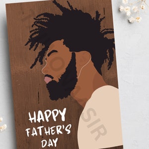 Tarjetas de felicitación para el Día del Padre, Tarjetas para hombres, Tarjetas de felicitación negras, Tarjetas afrocéntricas, Tarjetas étnicas,