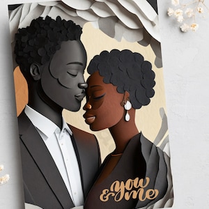 Schwarze Geburtstagskarten, handgemachte Karten, Schwarzes Paar, Schwarze Liebe, Schwarzes Geschäft, Afrocentric Karten, Schwarzer Kartenshop