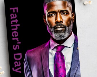 Father's Day Greetings Cards, Cards for Men, Black Greetings Cards, Afrocentric Cards, Ethnic cards,