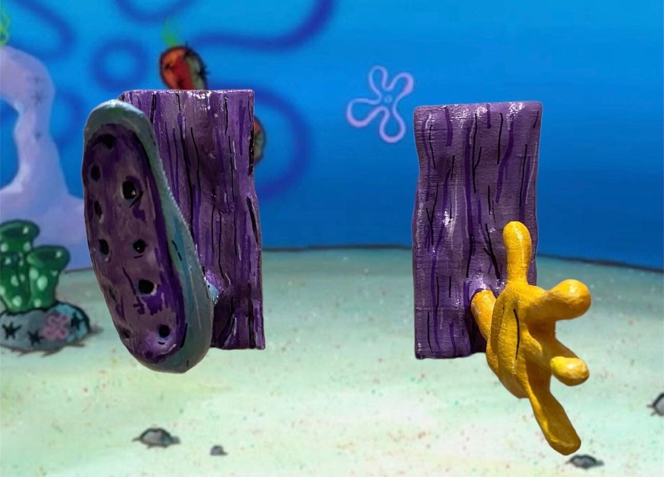 Bob Esponja y Calamardo cortina meme arte mural - Etsy España Bob Esponja y Calamardo cortina meme arte mural - Etsy España
