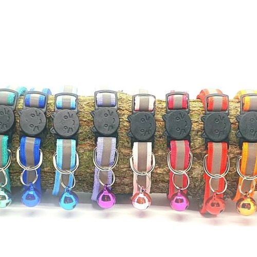 Reflective Safety Cat Collar - Quick Release Adjustable Collar With Bell & Hi-Vis