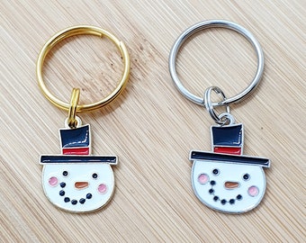 Christmas Snowman Pet Collar Charms, Pet Accessories, Bridle Charm, Pet Jewellery, Dog Collar Decoration