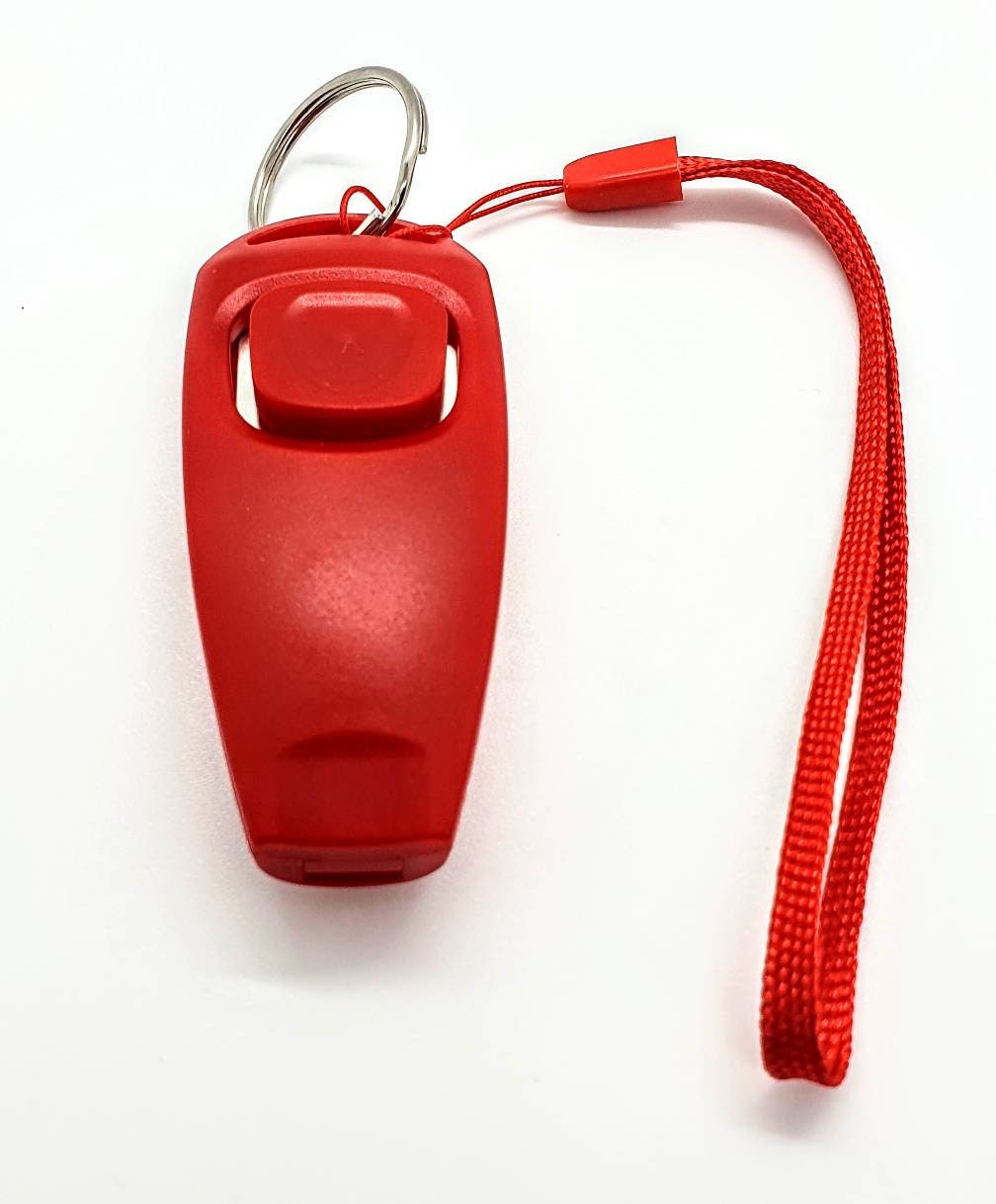 2-in-1 Portable Dog Training Clickers & Whistle Keychain - Perfect