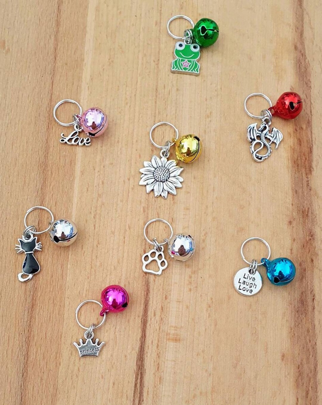 Silver Cat Collar Charms, With Bell, Choose Your Favourite, Collar